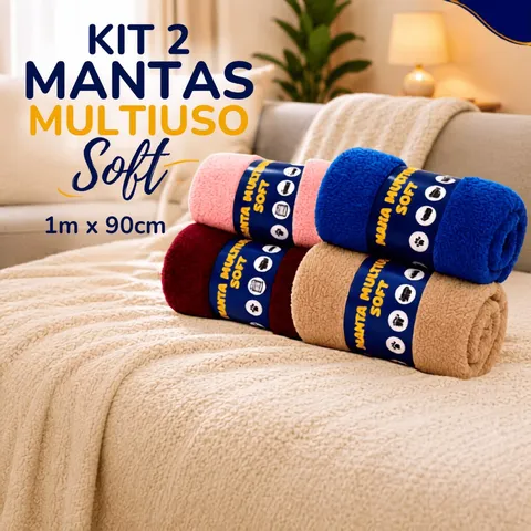 Kit 2 Manta pra cachorro quentinha 90cm x 110cm Pra Pet gato bebê fofinha Macia Lavável
