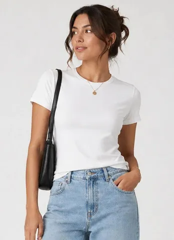 Infinita Cor - Blusa Feminina Básica Algodão Branco