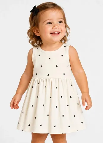 Select - Vestido Feminino Infantil em Viscotorcion Branco