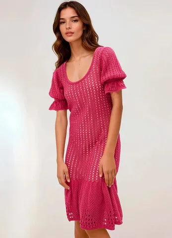 Vestido Pink em Tricô