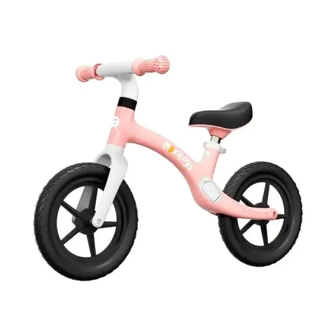 Bicicleta De Equilíbrio Infantil Sem Pedal Aro 12 Altura Ajustável Até 20kg Mubike Maxi Toys - Rosa