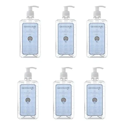 Kit 6 Frascos Giovanna Baby Gel Higienizante Pump 500ml Blue