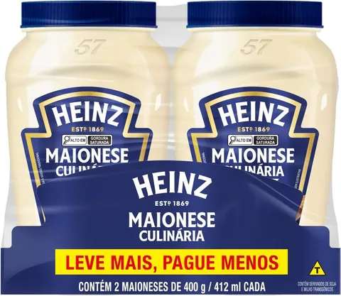 Heinz Pack Maionese Tradicional, 400G - 2 unidades