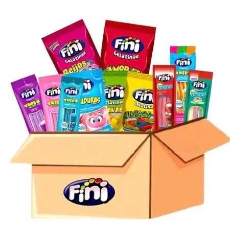 Kit C/100un Balas Fini Sabores Variados Balas de Gelatinas Tubes Cítricas Azedinhas 15g
