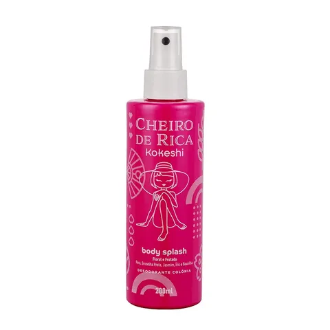 Body Splash Desodorante Corporal Cheiro de Rica Kokeshi 200ml
