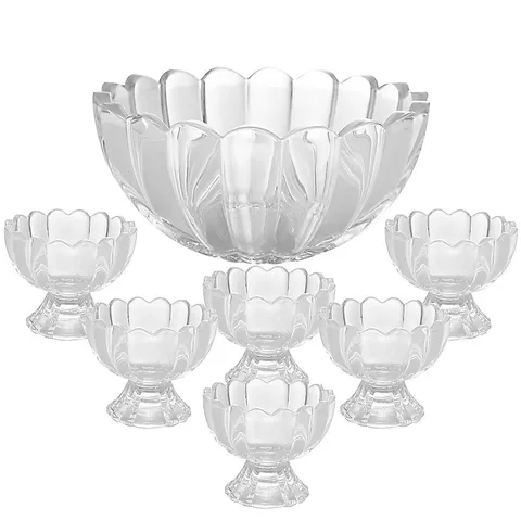 Conjunto 7 Peças Bowl com 6 Taças de Sobremesa Geneva 1,1L/125ml - Wolff