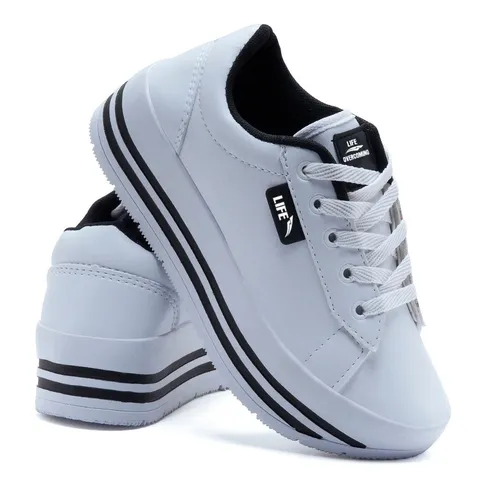 Tênis feminino lançamento novidade leve confortável casual plataforma