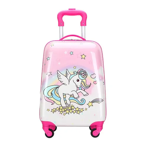 Mala Infantil ABS 47x29x20cm - Ideal para Escola e Viagem, Leve e com Rodinhas 360°