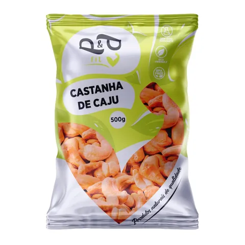 Castanha de Caju em Pedaço / Bandas 500g Torrada (Com ou Sem Sal) - P&P