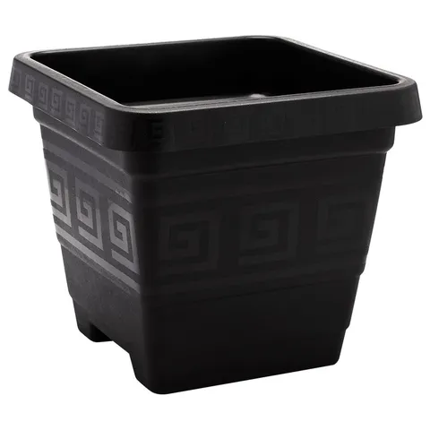 kit 6 Vasos Quadrados Gigante Preto 29 Litros