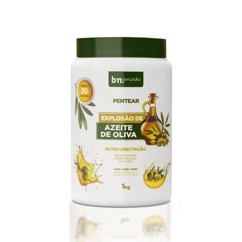 Creme de Pentear para Cachos Explosão de Azeite de Oliva 1Kg – Beleza Natural bn.Cachos