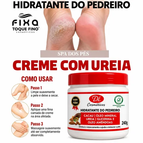 Hidratante do Pedreiro para Pé Rachado Cotovelo Joelho Grosso Áspero Secos Ressecado Mão 30g