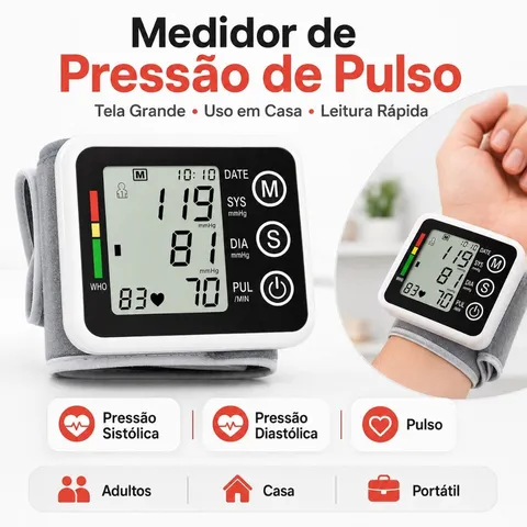 Medidor de pressão arterial digital braço aparelho de pressao arterialprofissional esfigmomanômetro manômetro portátil