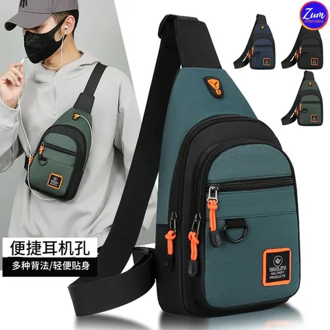 Mochila Masculina Impermeável Bolsa de Ombro Shoulder Bag Reforçada Masculina Transversal À Prova D'água