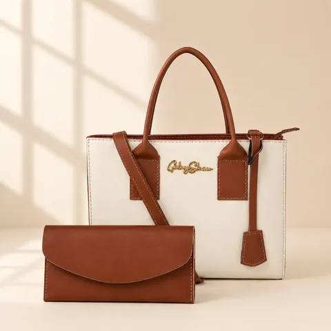 Kit Bolsa Feminina GS Bicolor Transversal Tradicional